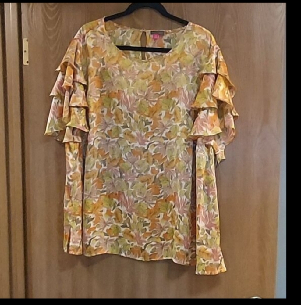 Vince Camuto Tier Ruffled Sleeved Blouse